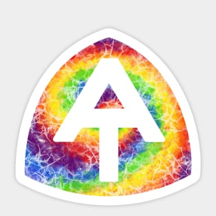 Appalachian Trail hangtag rainbow tie dye Sticker